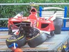 Felipe Massa crashes at Monaco Grand Prix